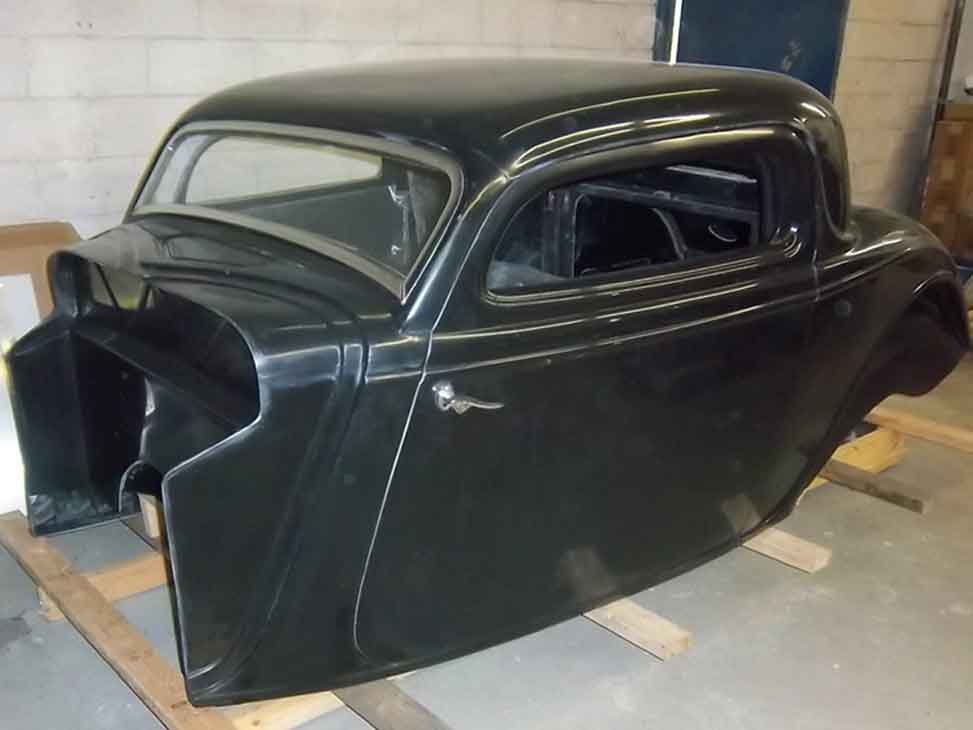 1933 Ford 3 Window Salt Flat Fiberglass Body