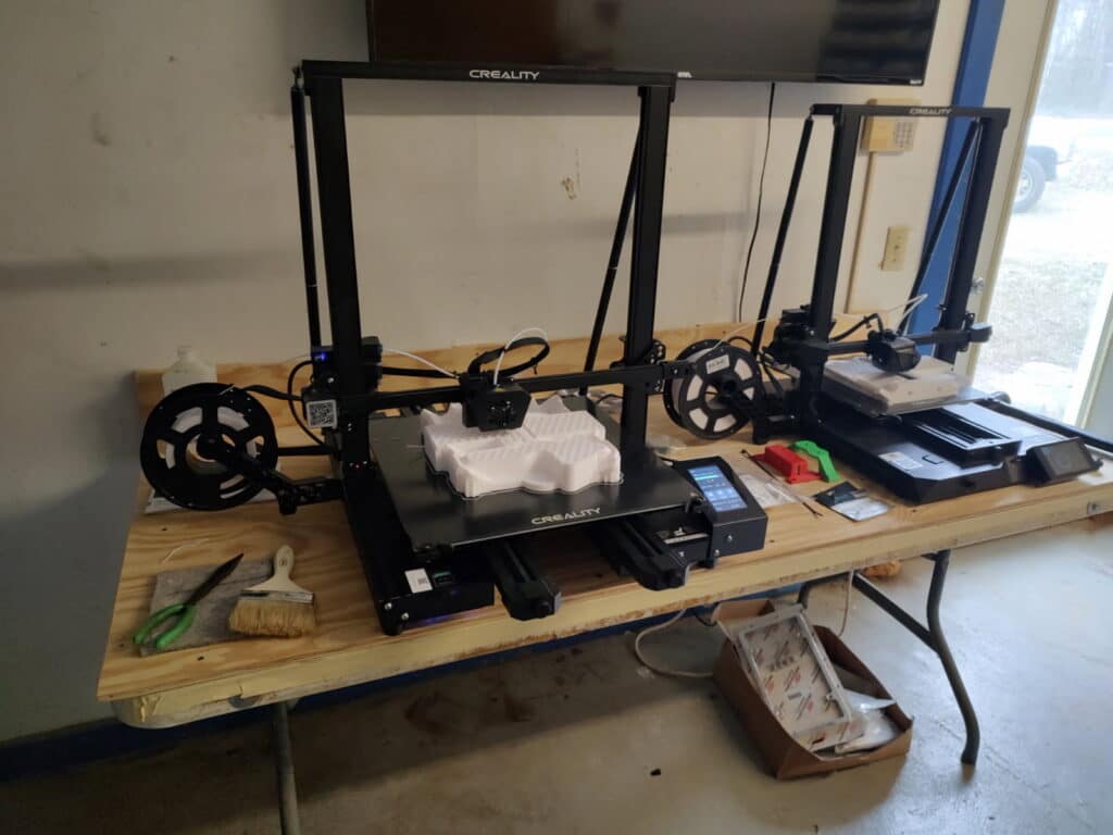 Both 3D Printers Working