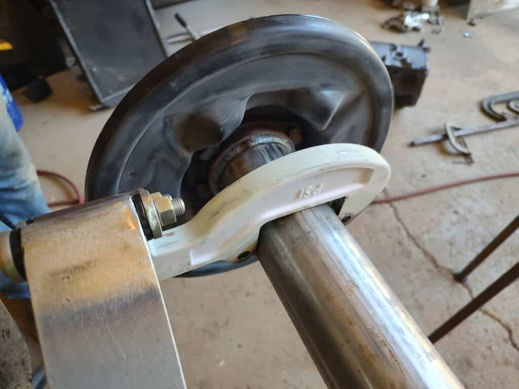 Rear 3D Printed Spring Hanger with Fiberglass Backing Plate