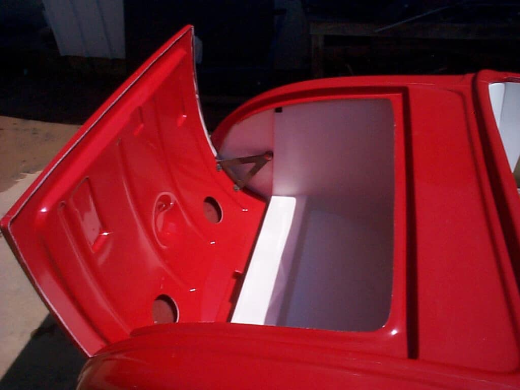 1932 Ford Fiberglass Roadster Body Rumble Lid Red