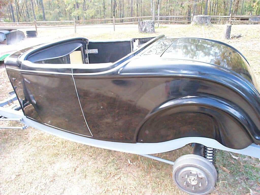 1932 Fiberglass Roadster in Black Gel-coat