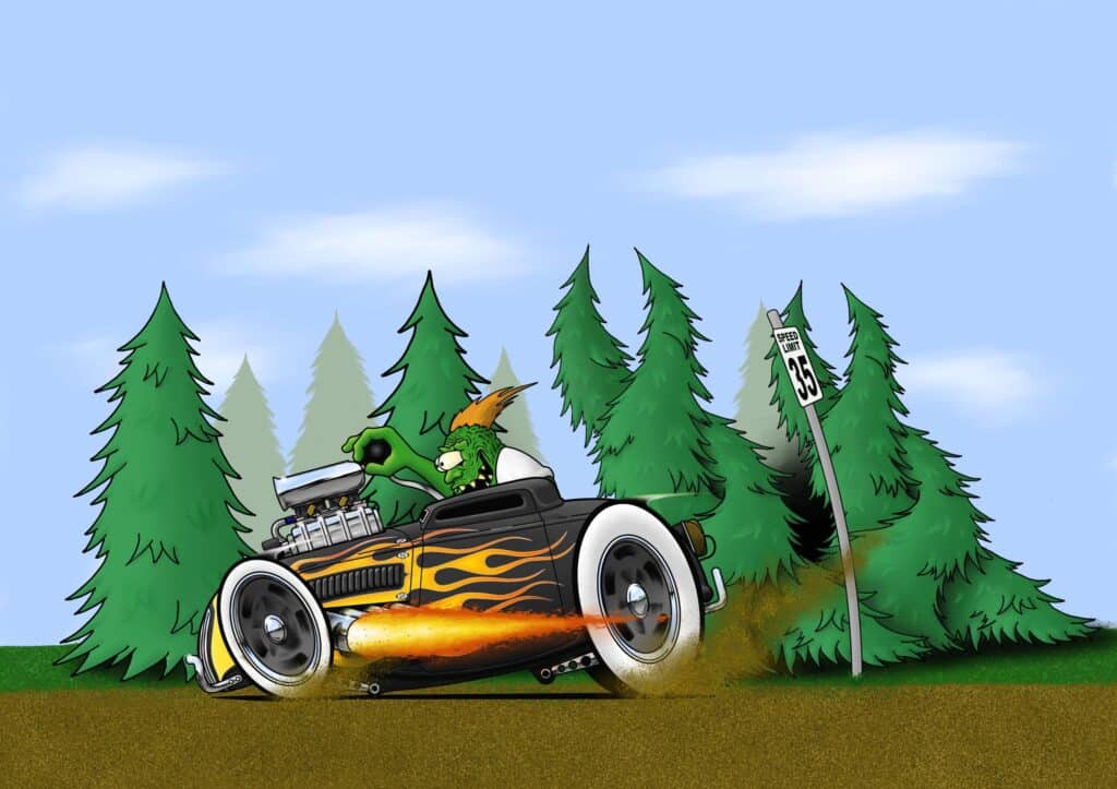 Hot Rod For Sale Logo Lenard Speeding RNS